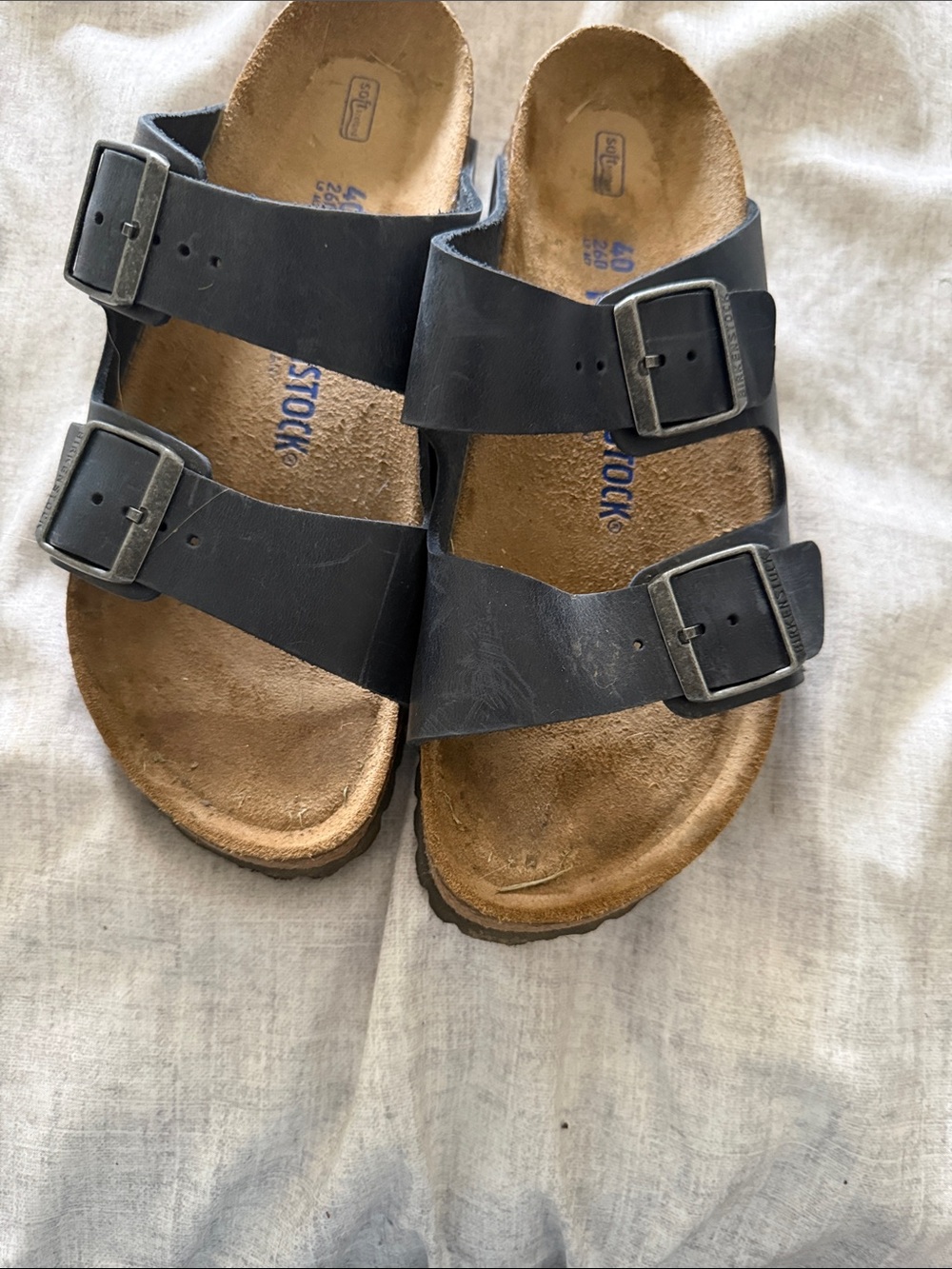 Birkenstock Arizona Two-Strap Sandals in Navy Blue - Picture 2 of 3